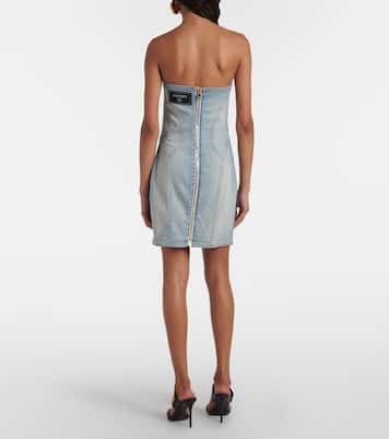 Denim bustier dress | Balmain