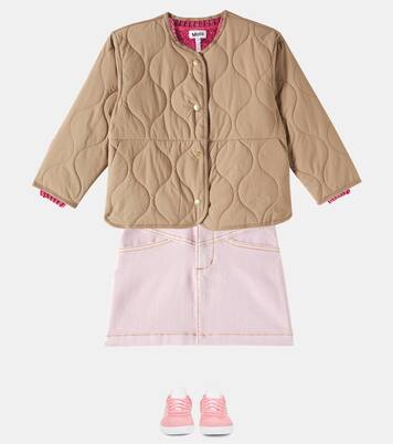 Gazelle leather-trimmed suede sneakers | Adidas Originals Kids