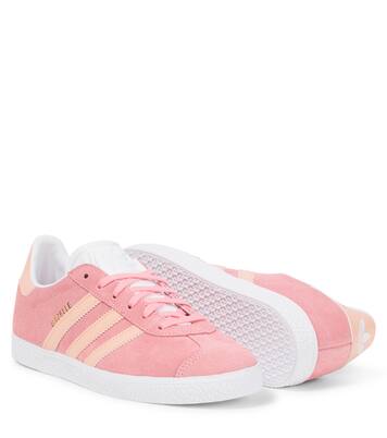 Gazelle leather-trimmed suede sneakers | Adidas Originals Kids