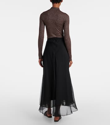 Midirock aus Seidensatin | Brunello Cucinelli