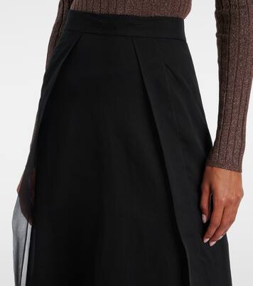 Midirock aus Seidensatin | Brunello Cucinelli