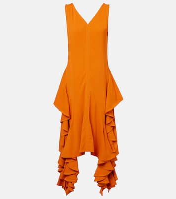 Ruffled midi dress | Bottega Veneta