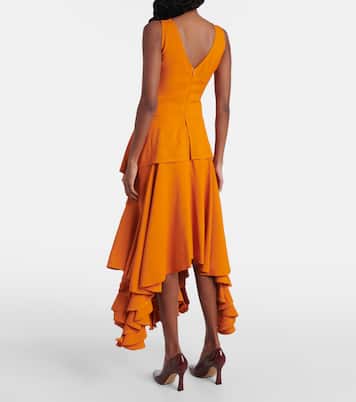 Ruffled midi dress | Bottega Veneta