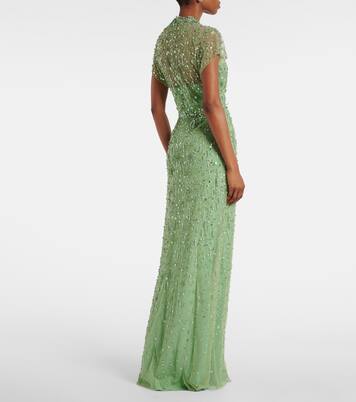 Robe longue Crystal Drop à ornements | Jenny Packham