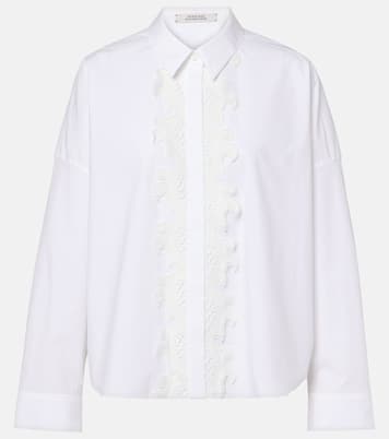 Lace-trimmed cotton-blend poplin blouse | Dorothee Schumacher