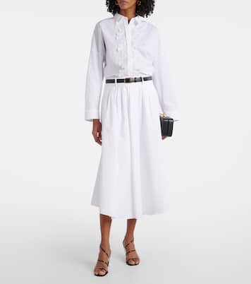 Lace-trimmed cotton-blend poplin blouse | Dorothee Schumacher