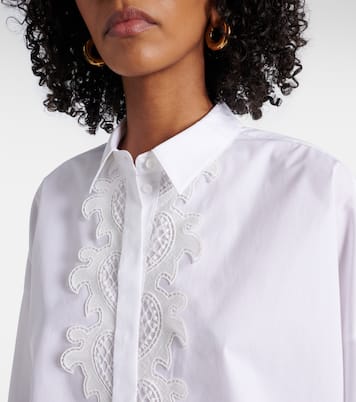 Lace-trimmed cotton-blend poplin blouse | Dorothee Schumacher