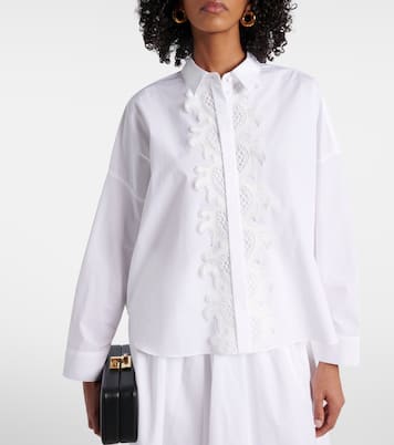 Lace-trimmed cotton-blend poplin blouse | Dorothee Schumacher