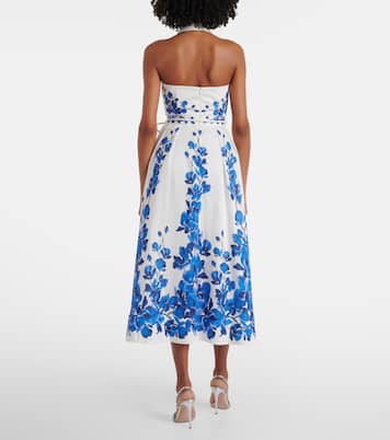 Bedrucktes Midikleid Orchid Blues | Rebecca Vallance