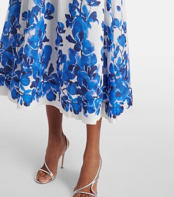 Bedrucktes Midikleid Orchid Blues | Rebecca Vallance