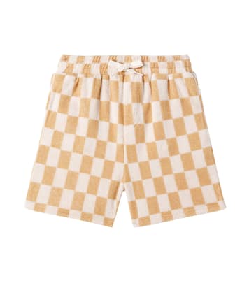 Checked cotton-blend jersey shorts | Rylee + Cru