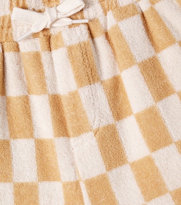 Checked cotton-blend jersey shorts | Rylee + Cru