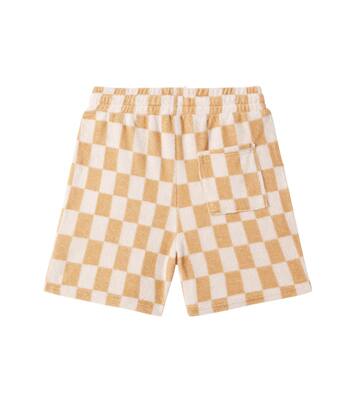 Checked cotton-blend jersey shorts | Rylee + Cru