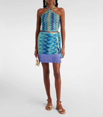 Zigzag fringed wrap skirt | Missoni