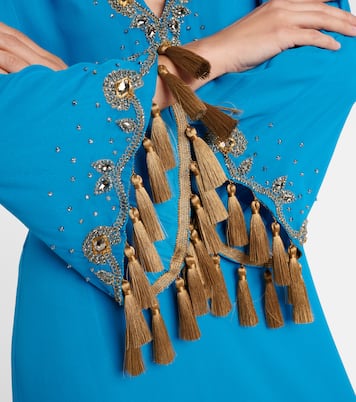 Embellished silk georgette midi dress | Valentino