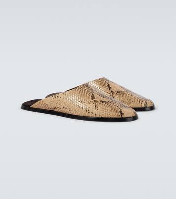 Snake-effect leather mules | Fear of God