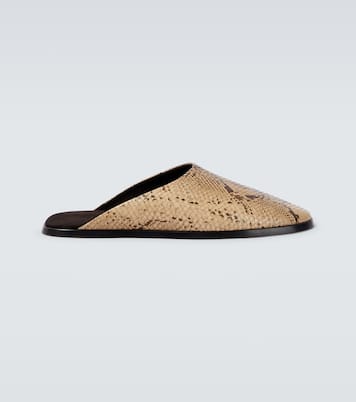 Snake-effect leather mules | Fear of God