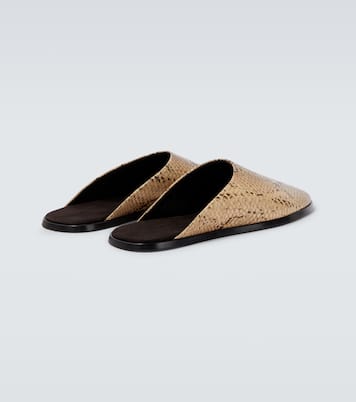 Snake-effect leather mules | Fear of God