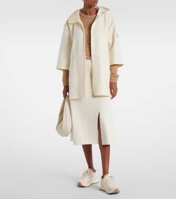 Logo wool-blend jacket | Moncler