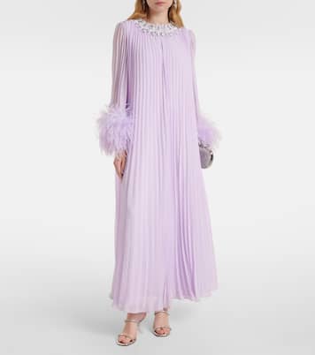 Robe longue à plumes | Self-Portrait