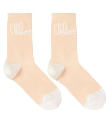 Logo cotton-blend socks | Chloé Kids