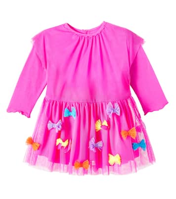 Baby bow-detail tulle dress | Stella McCartney Kids