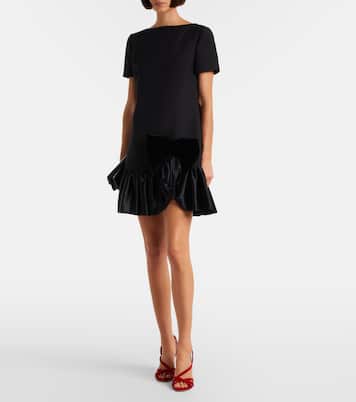 Crepe Couture ruffled minidress | Valentino