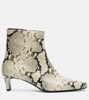 Wally snake-effect leather ankle boots | Staud