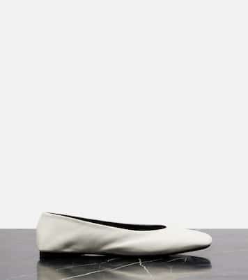 Square leather ballet flats | The Row