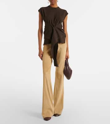 Schlaghose Gege aus Veloursleder | Stouls