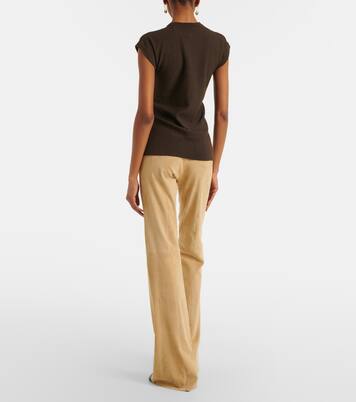 Schlaghose Gege aus Veloursleder | Stouls