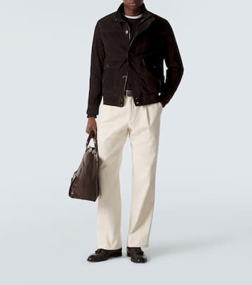 Suede bomber jacket | Brioni