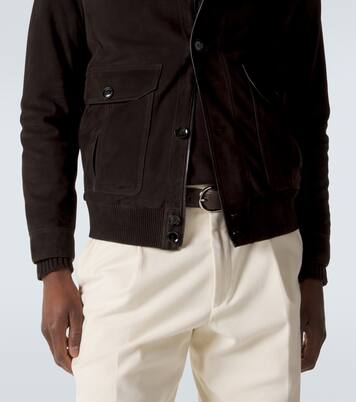 Suede bomber jacket | Brioni