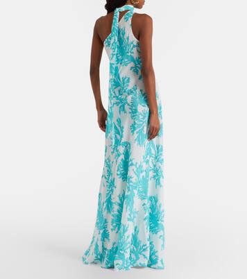 Odetta scarf-detail one-shoulder gown | Alexandra Miro