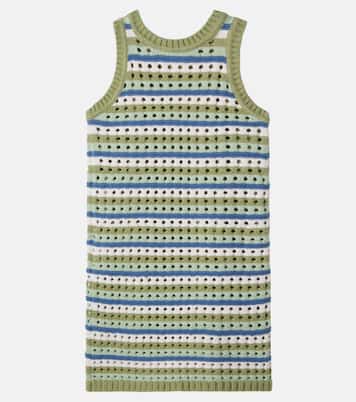 Embroidered crochet cotton dress | Stella McCartney Kids