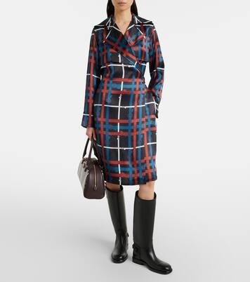 Belt Check crêpe wrap dress | Burberry