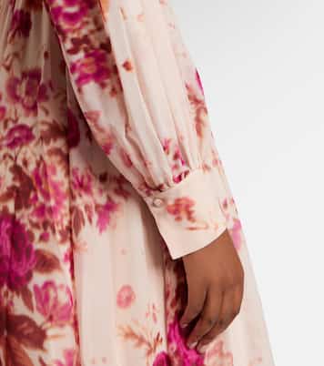 Floral neck-tie silk voile gown | Erdem