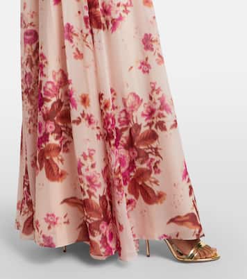 Floral neck-tie silk voile gown | Erdem