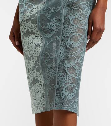 Paneled cotton-blend lace midi dress | Acne Studios