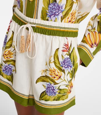 Bedruckte Shorts aus einem Leinengemisch | Farm Rio