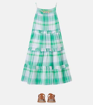Nymphea checked tiered cotton dress | Bonton