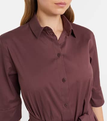 فستان ميدي من القطن المخلوط Cognac | Max Mara