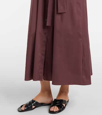 فستان ميدي من القطن المخلوط Cognac | Max Mara