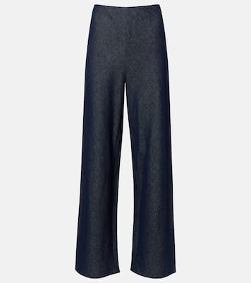 Colette cotton and linen chambray wide-leg pants | Vince
