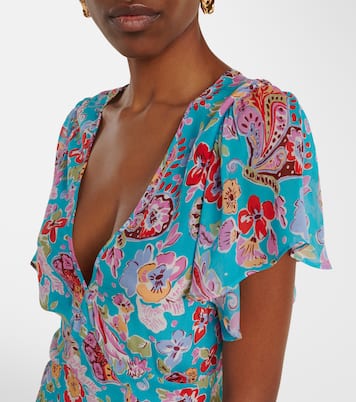 Evie silk crêpe de chine midi dress | Rixo