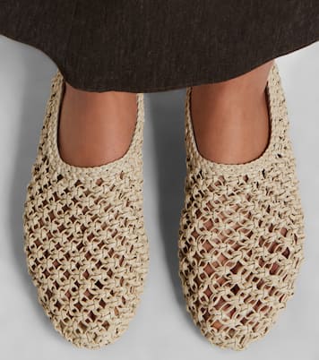 Pisa woven leather ballet flats | Souliers Martinez