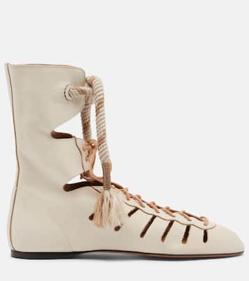 Liade leather lace-up ankle boots | Isabel Marant