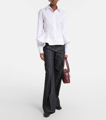 Peplum cotton poplin shirt | Stella McCartney