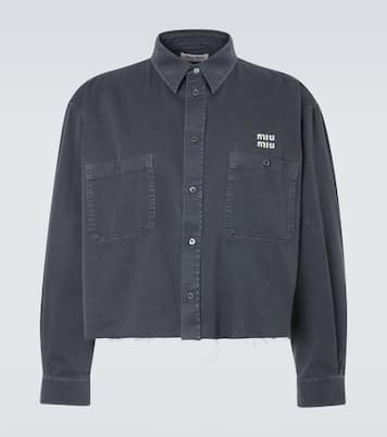 Chemise en jean à logo | Miu Miu