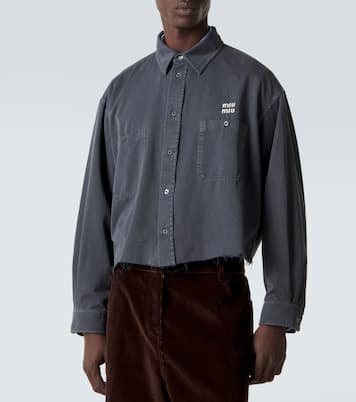 Chemise en jean à logo | Miu Miu